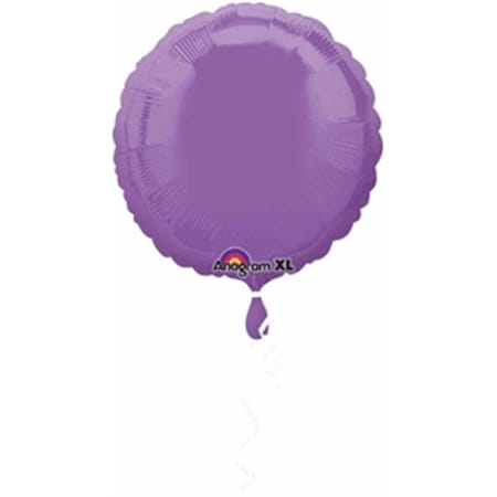 HX Spring Lilac Round Foil Flat Balloon, 5PK